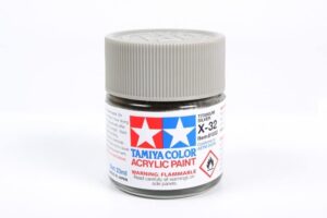 tamiya acrylic x-32, titanium silver 23ml tam81032