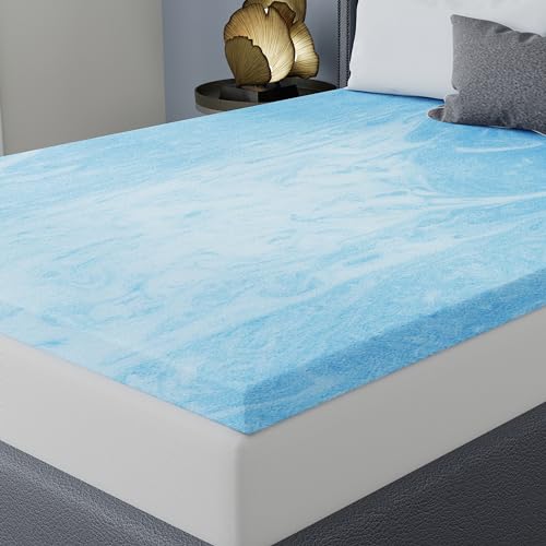 Vibe 3” Gel Swirl Memory Foam Mattress Topper, Full