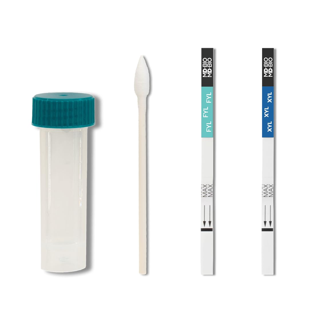 MD-Bio Fentanyl & Xylazine Test Strip Kit (All-Inclusive Kit: Fentanyl Test Strip, Xylazine Test Strip, Prefilled Buffer Solution Tube, Swab and Result Analysis Chart)