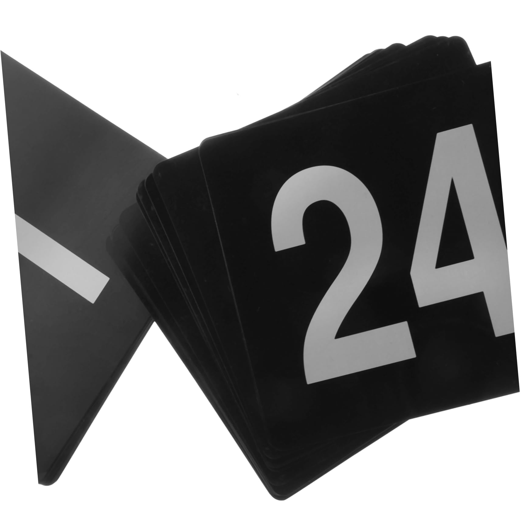 CHILDWEET PVC Table Numbers 25pcs Black and Plate Party Number Sign Number Card 1-25 Double Sided Table Number Wedding Table Cards Table Cards 1-25 Table Number Signs Pvc Seat Banquet Heavy