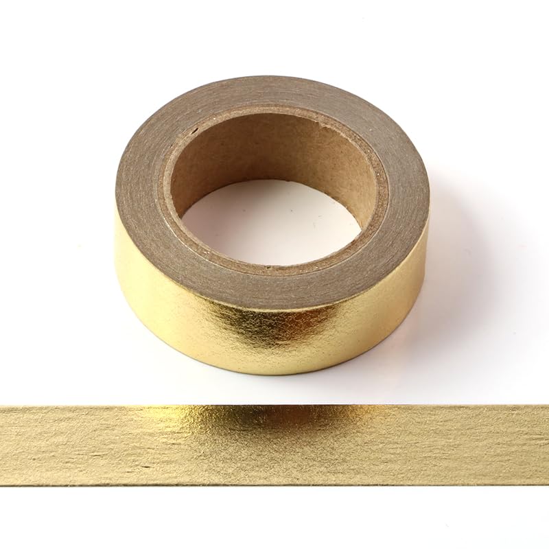 SIDAZON Gold washi Tape Gold foil washi Tape for Wall Decor Decorative Tape Crafts Washy-Tape Mirror Tape Gold Strips Gold Duct Tape Metallic washi Tape Self Adhesive Masking Tape 0.59in x33FT (Gold)