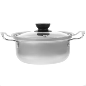 ciieeo stainless steel stockpot with glass lid multipurpose stock pot heavy duty soup pasta canning pot boiling stew induction pot nonstick cooking pot sauce pot 16cm