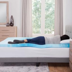 Vibe 3” Gel Swirl Memory Foam Mattress Topper, Full