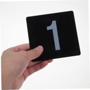 CHILDWEET PVC Table Numbers 25pcs Black and Plate Party Number Sign Number Card 1-25 Double Sided Table Number Wedding Table Cards Table Cards 1-25 Table Number Signs Pvc Seat Banquet Heavy