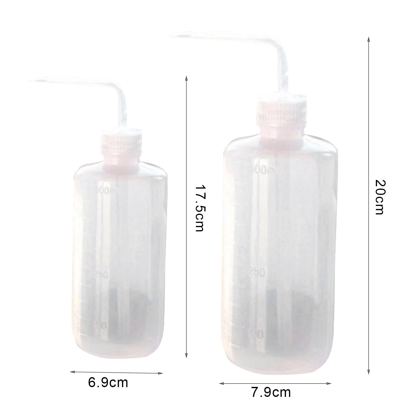 ulafbwur Wash Squirt Squeeze Bottle 250/500ml Curved Spout Plastic Watering Can Squirt Squeeze Spray Bottle for Home Office Sprinkling Can 250ml Bottle