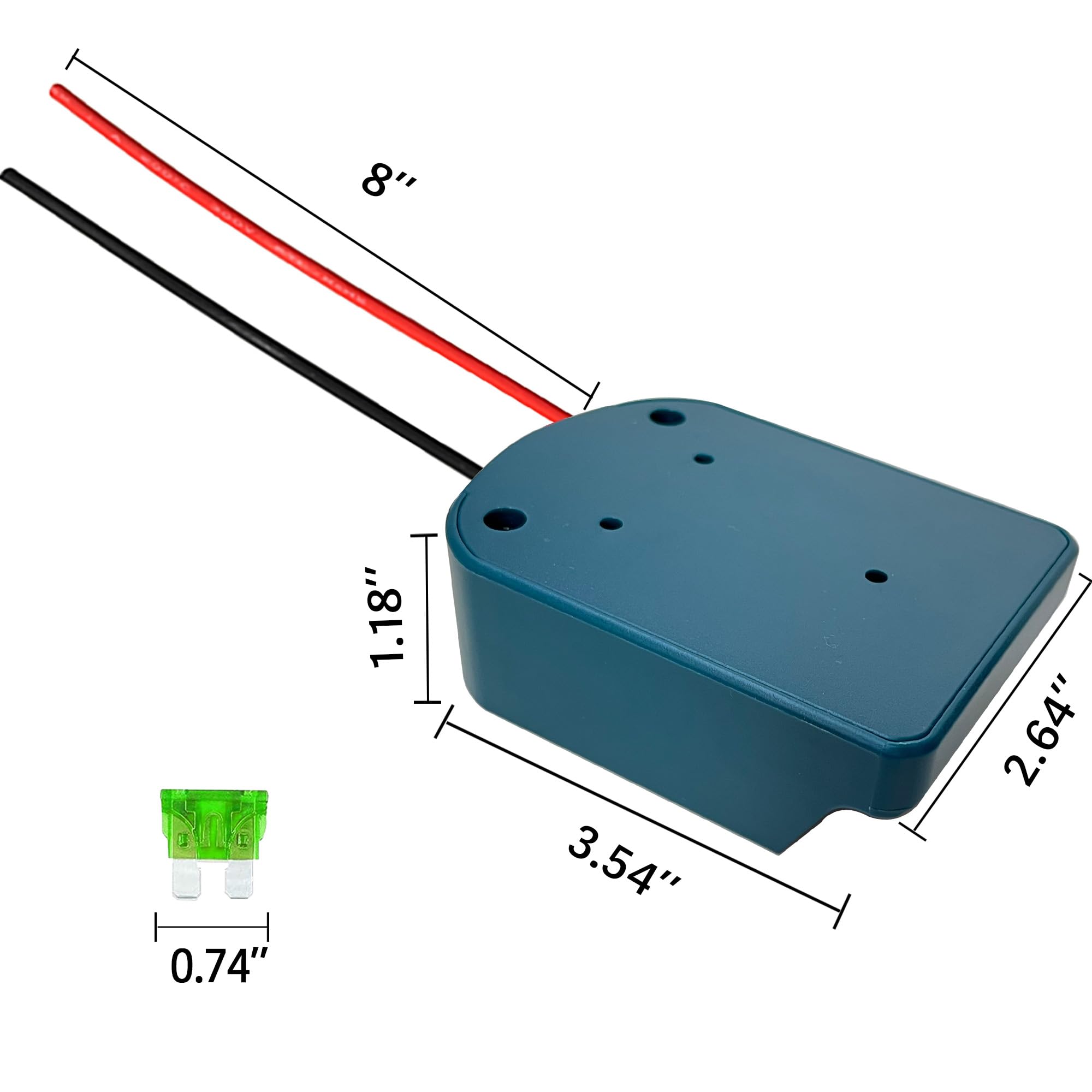 Power Wheel Adapter for Makita 18V Battery Adapter with Fuse & Wire Terminals, 18V Battery Adapter, Work for Makita BL1830 BL1840 BL1850 BL1860 Li-ion Battery, for Rc Car, Rc Truck,DIY use (1)