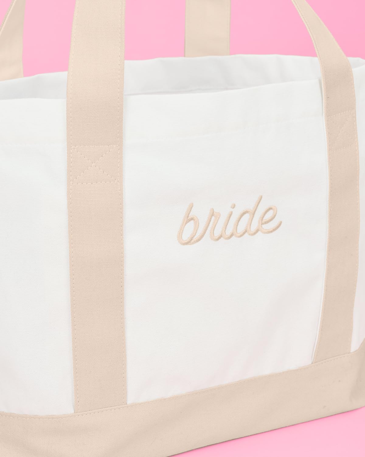 xo, Fetti Neutral Bride Tote Bag | Beige Bachelorette Party Decorations, Cute Bride To Be Accessory, Bridesmaid Gift, Bridal Shower Supplies, Engagement Party Favor, Classy Bridal Purse