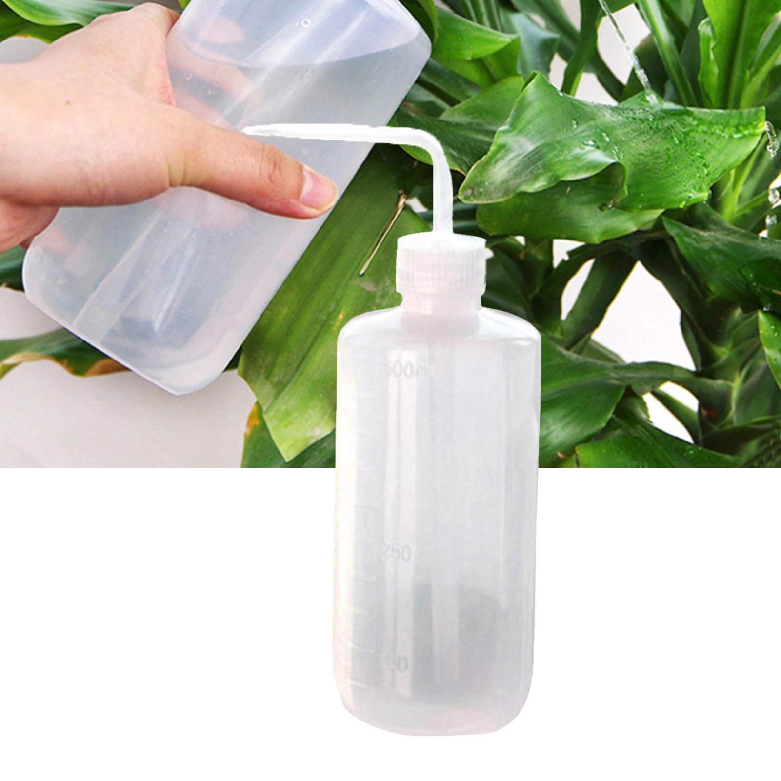 ulafbwur Wash Squirt Squeeze Bottle 250/500ml Curved Spout Plastic Watering Can Squirt Squeeze Spray Bottle for Home Office Sprinkling Can 250ml Bottle