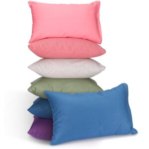 kigley mini pillows for daycare 9.1 x 13.8'' small travel pillow bulk soft breathable cotton pillow for school nap travel pet neck lumbar purse insert