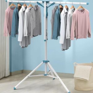 MLHpeak Tripod Clothes Drying Rack Folding Indoor, Portable Drying Rack Clothing and Height-Adjustable, Space Saving Laundry Drying Rack