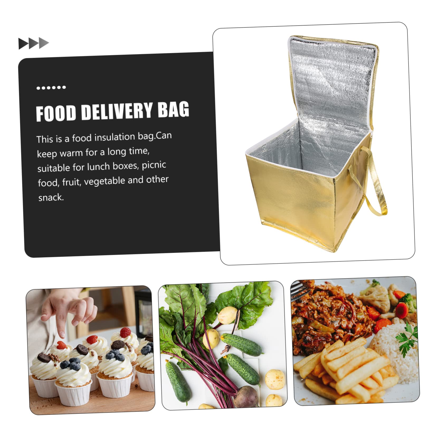 TOPPERFUN Lunch Bag Insulation Bags Insulated Shopping Bag Insulated Bags Carrier Supermarket Keep Warm Food Bag Rainbow Film