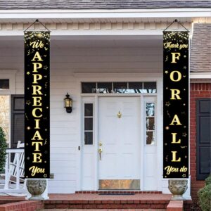 loonelo appreciate thank you porch banner, we appreciate you porch sign, thanks for all you do banner sign party decorations for congrats grad national nurses day happy retirement