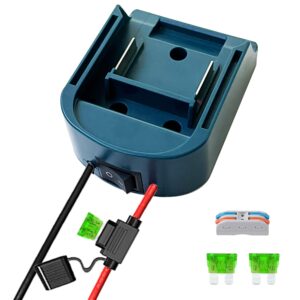 power wheel adapter for makita 18v battery adapter with fuse & wire terminals, 18v battery adapter, work for makita bl1830 bl1840 bl1850 bl1860 li-ion battery, for rc car, rc truck,diy use (1)