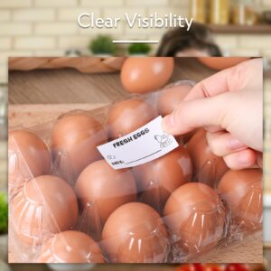 LOVEINUSA 60PCS Clear Egg Cartons, Egg Cartons Cheap Bulk Plastic Egg Holders for Home Ranch Chicken Farm Market Display 12-cavity