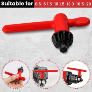 Hakkin Drill Press Chuck Key 5 Sizes, Chuck Press Wrench Key for Electric Drill Clamping Tool, Replacement Drill Clamping Wrench of 6mm, 10mm, 13mm, 16mm, 20mm in Diameter Red Tighten Drills Chuck