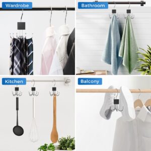 Belt Hanger, Belt Organizer for Closet 360° Rotatable Max 48 Belt Storage Rack Space Saving Closet Organizers and Storage for Belt, Bra, Tank Top, Tie, Scarf, Purse 2Pcs