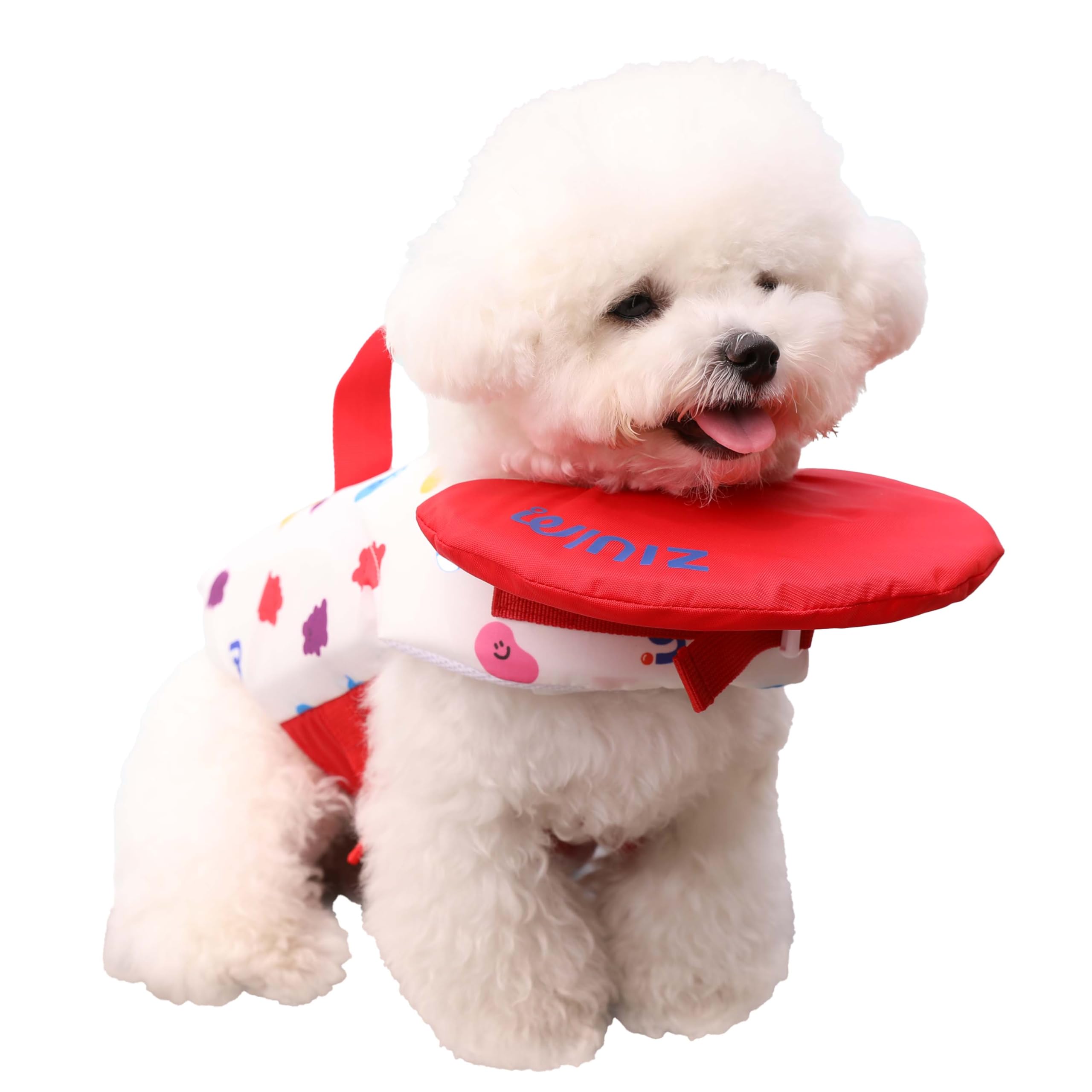 WINIZ Dog Life Jacket - Pet Safety Vest with Removable Front Float & Rescue Handle - Adjustable High Buoyancy Aid Pet Supplies for Boating, Surfing, Swimming (RED, Medium)