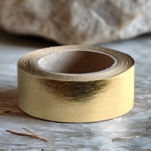 SIDAZON Gold washi Tape Gold foil washi Tape for Wall Decor Decorative Tape Crafts Washy-Tape Mirror Tape Gold Strips Gold Duct Tape Metallic washi Tape Self Adhesive Masking Tape 0.59in x33FT (Gold)