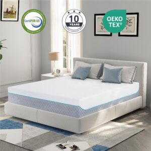 Dyonery 12 Inch Mattress Full Size Gel Memory Foam CertiPUR-US Certified Mattress in A Box, Made in USA, 75"×54"×12"