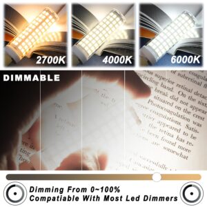 ALIDE E12 100W Dimmable Replacement LED Candelabra Bulbs C7,6000K Daylight Bright Cool White,1000 Lumen T6 E12 10W LED Chandelier Light Bulbs for Ceiling Fan Pendant Lighting Salt Lamp,5 Pack