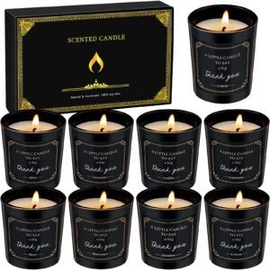 mtlee 8 pcs employee teacher appreciation gifts scented candles gift set inspirational soy wax jar candle for employee teachers presents thank you gift for coworker women men, 8 fragrances (thank you)