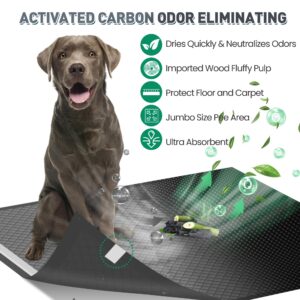 Boscute Charcoal Super Absorbency Puppy Pads, Activated Carbon Odor-Control XL 28"x34" Leak-Proof Pet Training Pee Pads, Disposable Potty Pads for Dogs Cats, Rabbits