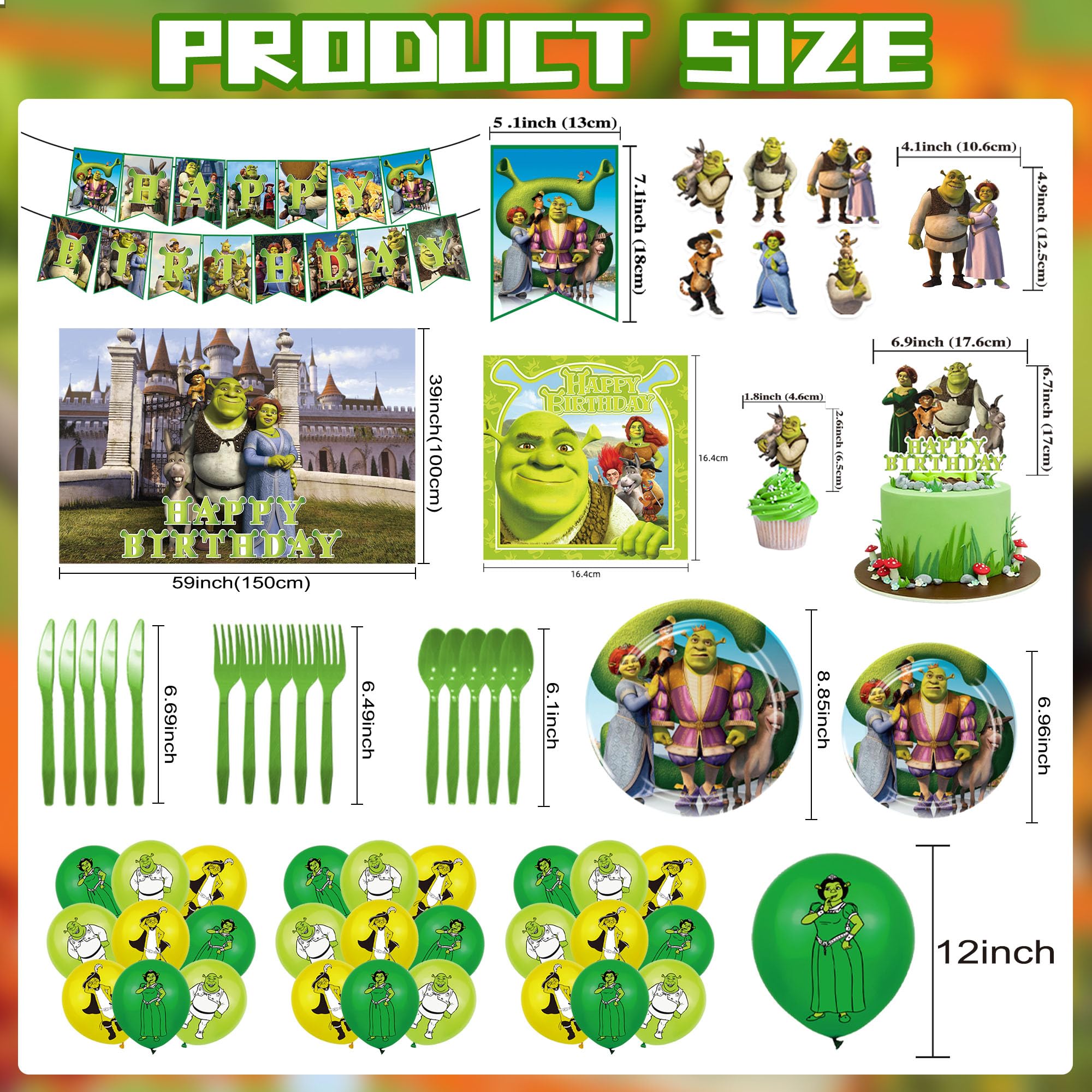 161PCS Birthday Party Supplies - Movie Theme Cupcake Toppers Party Decorations for Kids Fans - Serves 12 Guests with Banner, Tablecloths, Background Cloths, Balloons, Hanging Swirl, Plates, Napkins