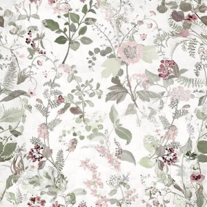 erfoni 17.7"x118" floral wallpaper boho peel and stick wallpaper floral and leaf contact paper for bedroom decorative wallpaper self adhesive wallpaper flower removable wall paper covering wall vinyl