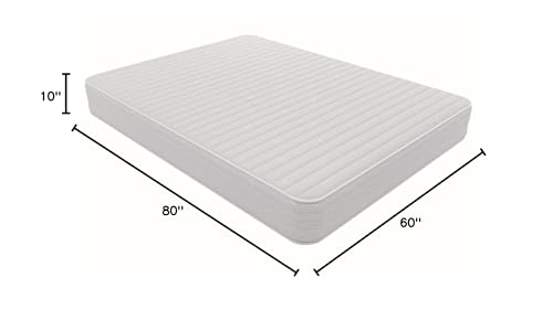 Signature Sleep Contour Plus 10-Inch Reversible Queen Mattress - Medium-Firm Support, Edge-to-Edge Comfort, Ready to Ship, Compressed and Rolled for Easy Setup