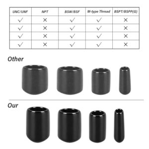 Amabro 40pcs Rubber End Caps, Vinyl Round End Caps for Screw Round Bolt Covers Caps Flexible Screw Thread Protector Caps Tube Flexible Pipe Post Bolt Cap Cover Assortment Kit 3mm/6mm/9mm/12mm