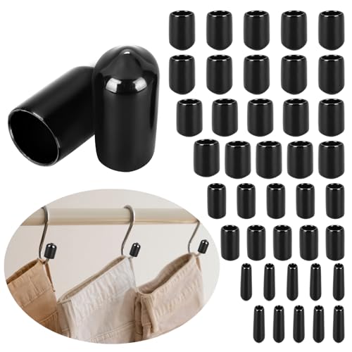 Amabro 40pcs Rubber End Caps, Vinyl Round End Caps for Screw Round Bolt Covers Caps Flexible Screw Thread Protector Caps Tube Flexible Pipe Post Bolt Cap Cover Assortment Kit 3mm/6mm/9mm/12mm