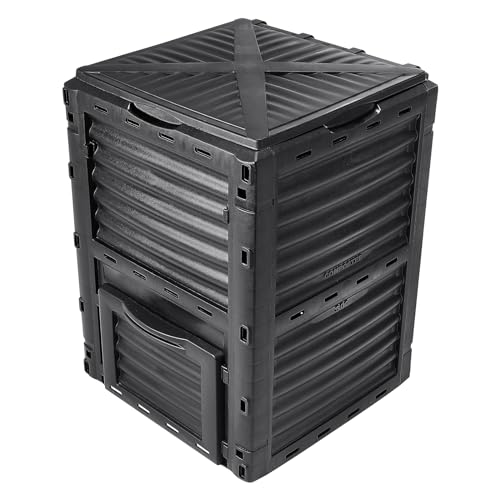 VEVOR Garden Compost Bin 80 Gallon, BPA Free Composter, Large Capacity Outdoor Composting Bin with Top Lid and Bottom Door, Easy Assembling, Lightweight, Fast Creation of Fertile Soil