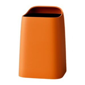 JISADER Trash Can Wastebasket Minimalist Narrow Waste Bin Garbage Can Recycle Bin for Living Room Home Indoor Dorm, Orange