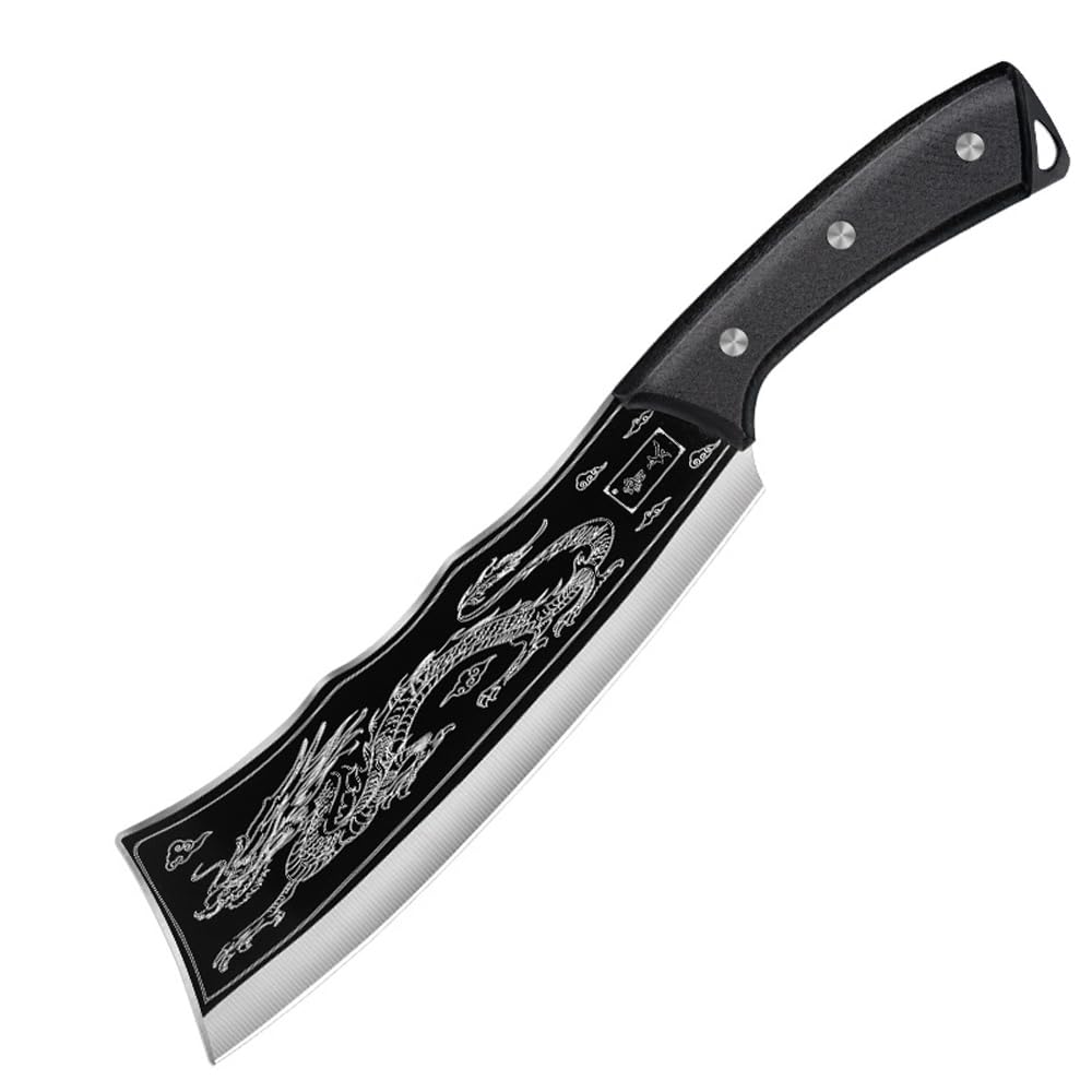 Black Dragon Knife Japanese Titanium Steel Version,Black Dragon Knife Kitchen,Cuchillo de Cocina Afilado