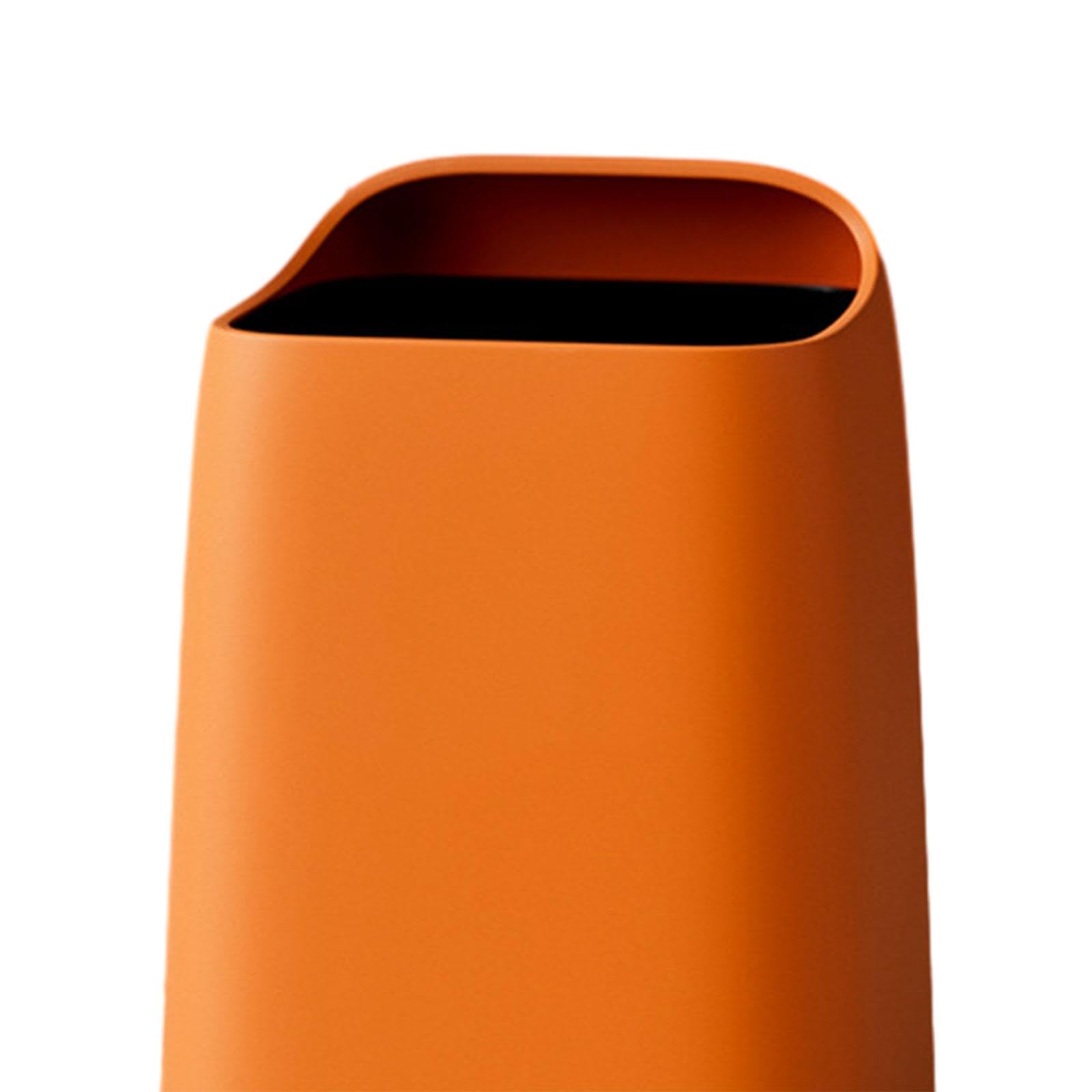 JISADER Trash Can Wastebasket Minimalist Narrow Waste Bin Garbage Can Recycle Bin for Living Room Home Indoor Dorm, Orange