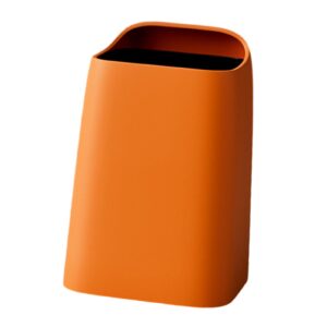 ieudns trash can waste basket decorative dustbin household modern garbage container can open top for toilet office laundry bedroom, orange