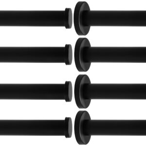 UHBYJM Bath Towel Hooks,8 Pack Heavy Duty Wall Mounted Robe Hook,Stainless Steel Round Coat Hooks,Bath Towel Hangers for Bedroom Living Room Bedroom Kitchen(6.2 Inch, Matte Black)