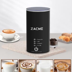 ZACME 4IN1 Single Serve Coffee Maker for K Cup &Ground, Small Coffee Machine with Milk Frother & Grinder, 5 Brew Size, 28oz Water Tank, Adjustable Drip Tray