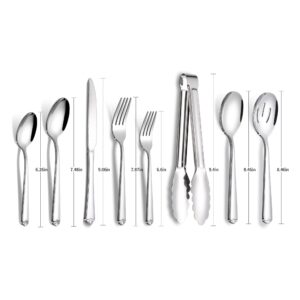 Silverware Set for 4, Prendcyx 23 Piece Stainless Steel Flatware Utensils Cutlery Set Including Knife Fork and Spoon, Dishwasher Safe, Mirror Polish