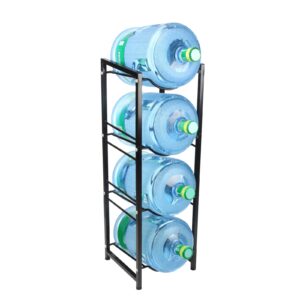 kcgani water bottle holder cooler jug rack organizer for 5 gallon, save space detachable water dispenser stand metal water jug stand for office kitchen public place, 4-tier