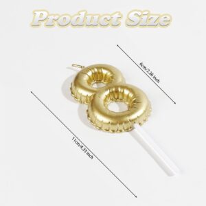 ZHIHUI Gold Number Birthday Candles Decorations, Gold Number 2 Candles Cake Topper, Balloon Shaped Golden Digital Candle Candles for Birthday Party Wedding Anniversary Celebration Supplies