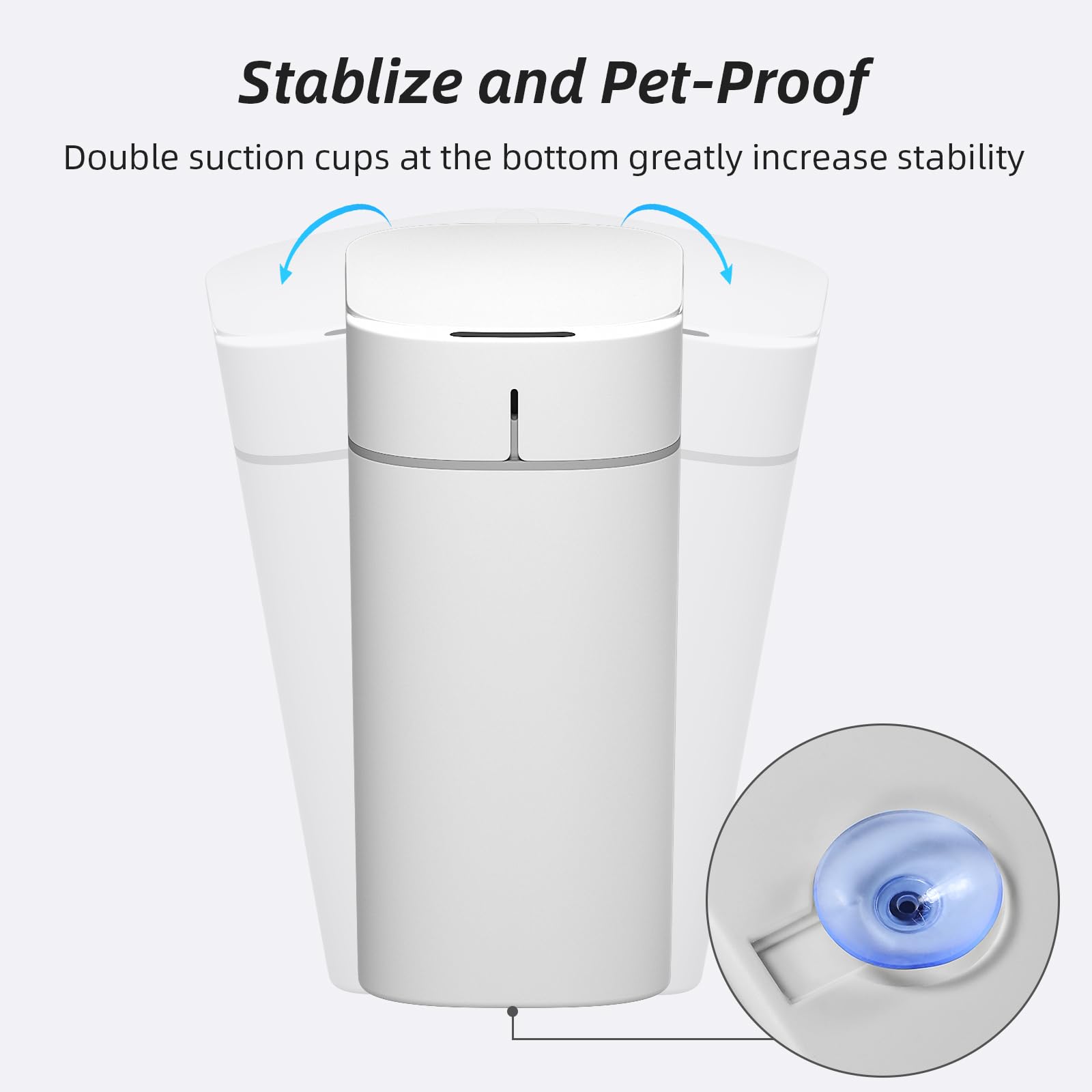 MOPALL Rechargeable Bathroom Trash Can,Motion Sensor Trash Can Automatic Touchless,White 3.5 Gallon Smart Garbage Can with Lid,Auto-Adsorption Slim Small Waste Basket for Bedroom,Bathroom,Kitchen