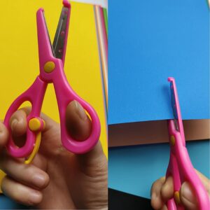 Loop Scissors for Children and Teens,Preschool Training Scissors,Children Safety Scissors,Easy-Open Squeeze Handles, For Special Needs (6-Pack)