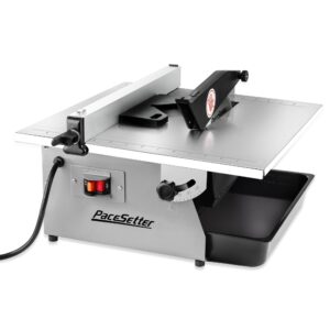 goldblatt 7-inch wet tile saw ceramic cutting tabletop saw with water storage, 0-45 degrees miter angle for diy and pros cutting needs