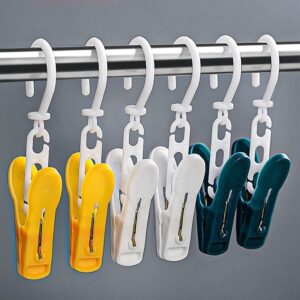 generic 6Pcs Rotatable Laundry Hooks Clip, Plastic Clothes Pin Hooks Rotating Hanging Laundry Clip Clothes Pegs for Drying Clothes Hat Towel Socks(Dark Blue), AMXE10GD5ZUS