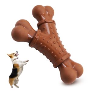 Peanut Butter Flavored Nylon Dog Bone- Indestructible Chew Toy for Aggressive Chewers, Puppy Teething & Dental Hygiene - Small Dog Toys to Keep Them Busy, Indestructible Dog Toy, Best Dog Toys