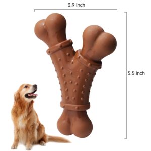 Peanut Butter Flavored Nylon Dog Bone- Indestructible Chew Toy for Aggressive Chewers, Puppy Teething & Dental Hygiene - Small Dog Toys to Keep Them Busy, Indestructible Dog Toy, Best Dog Toys