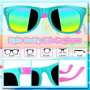 Kids sunglasses bulk, Kids Sunglasses Party Favor, 24Pack Neon Sunglasses with UV400 Protection for Kids, Boys and Girls Age 3-8, Goody Bag Favors, Great Gift for Pool, Birthday Party Supplies