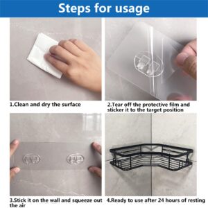 14 Pack Shower Caddy Adhesive Replacement,Shower Shelf Adhesive No Drilling Adhesive Shower Hooks Strong Adhesive Wall Hooks Waterproof Adhesive Hooks for Shower Caddy