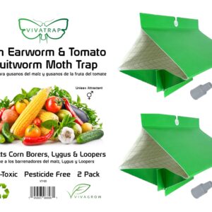 VivaTrap VT-101 Corn Earworm + Tomato Fruitworm Moth Trap & Lure (2 Pack, 8 Week)